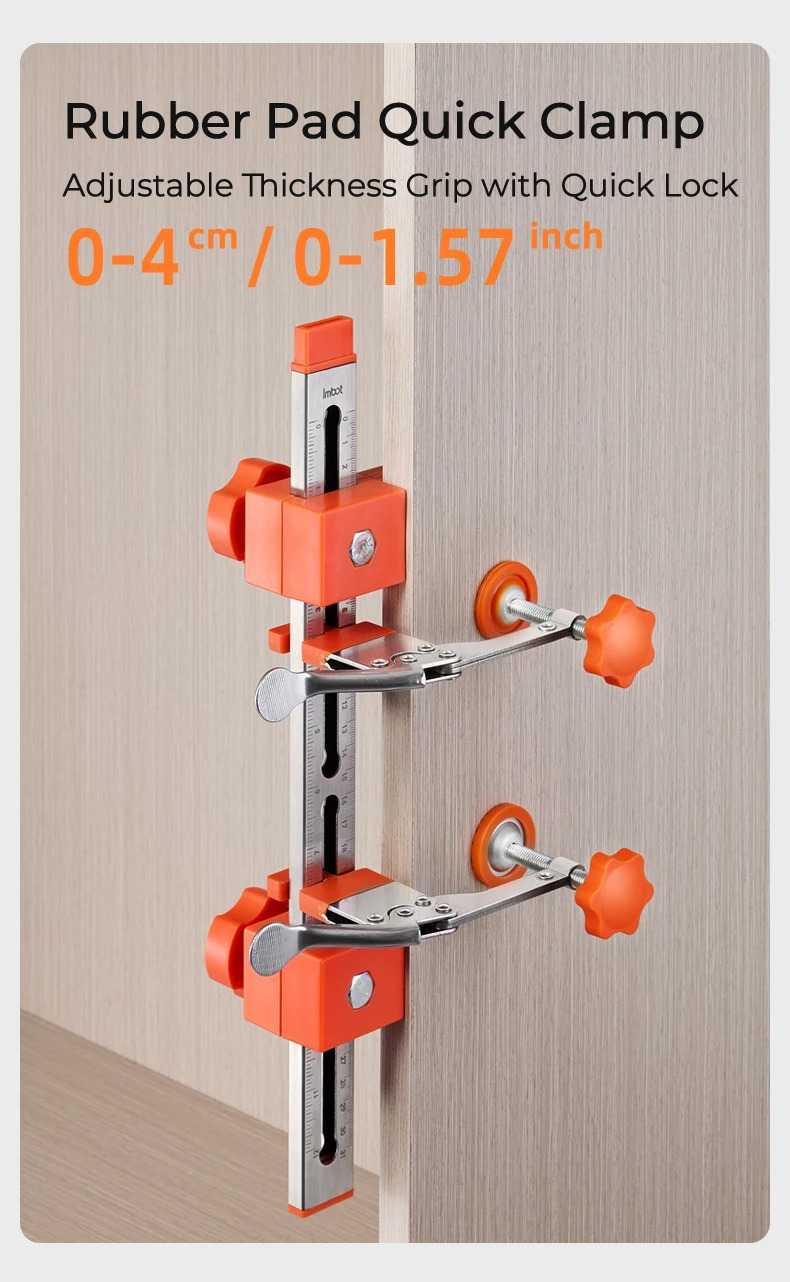 M&eacute;canisme de serrage rapide avec patin en caoutchouc